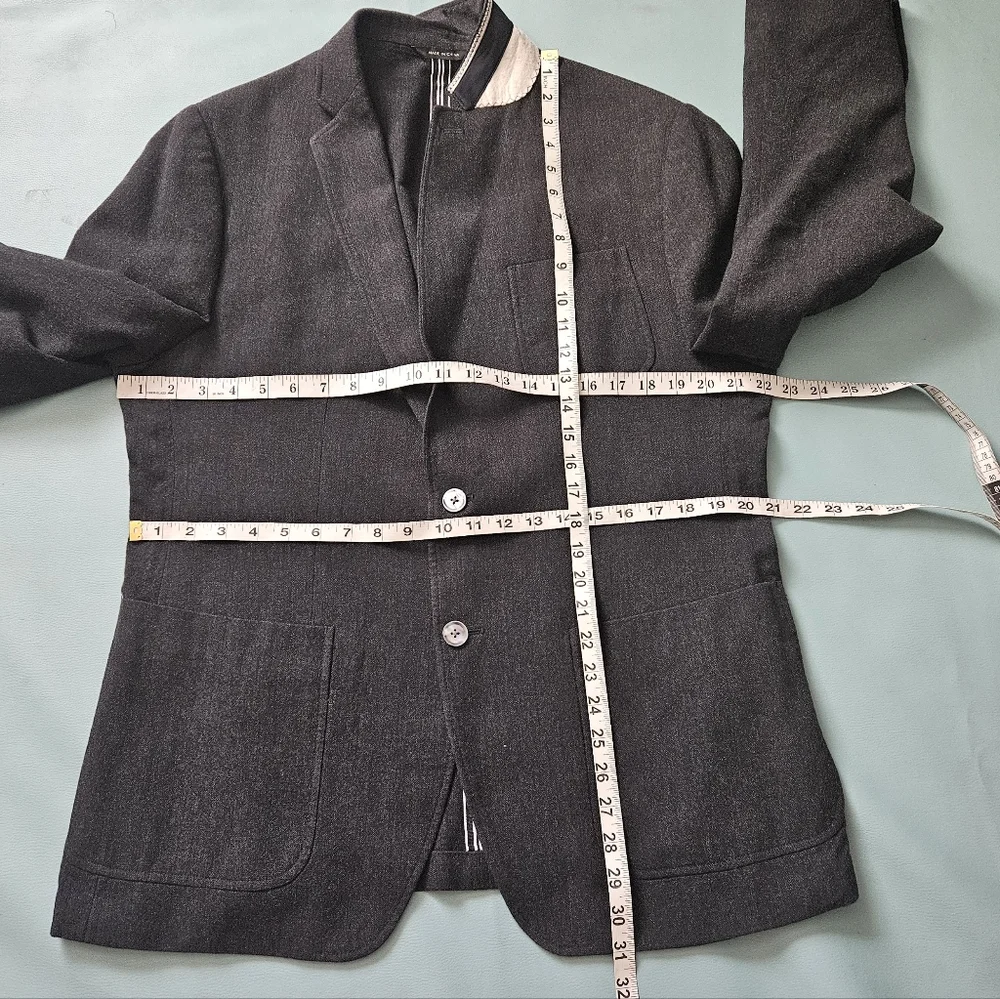 Banana Republic Modern Slim Fit Wool Blend Blazer Jacket In Charcoal
